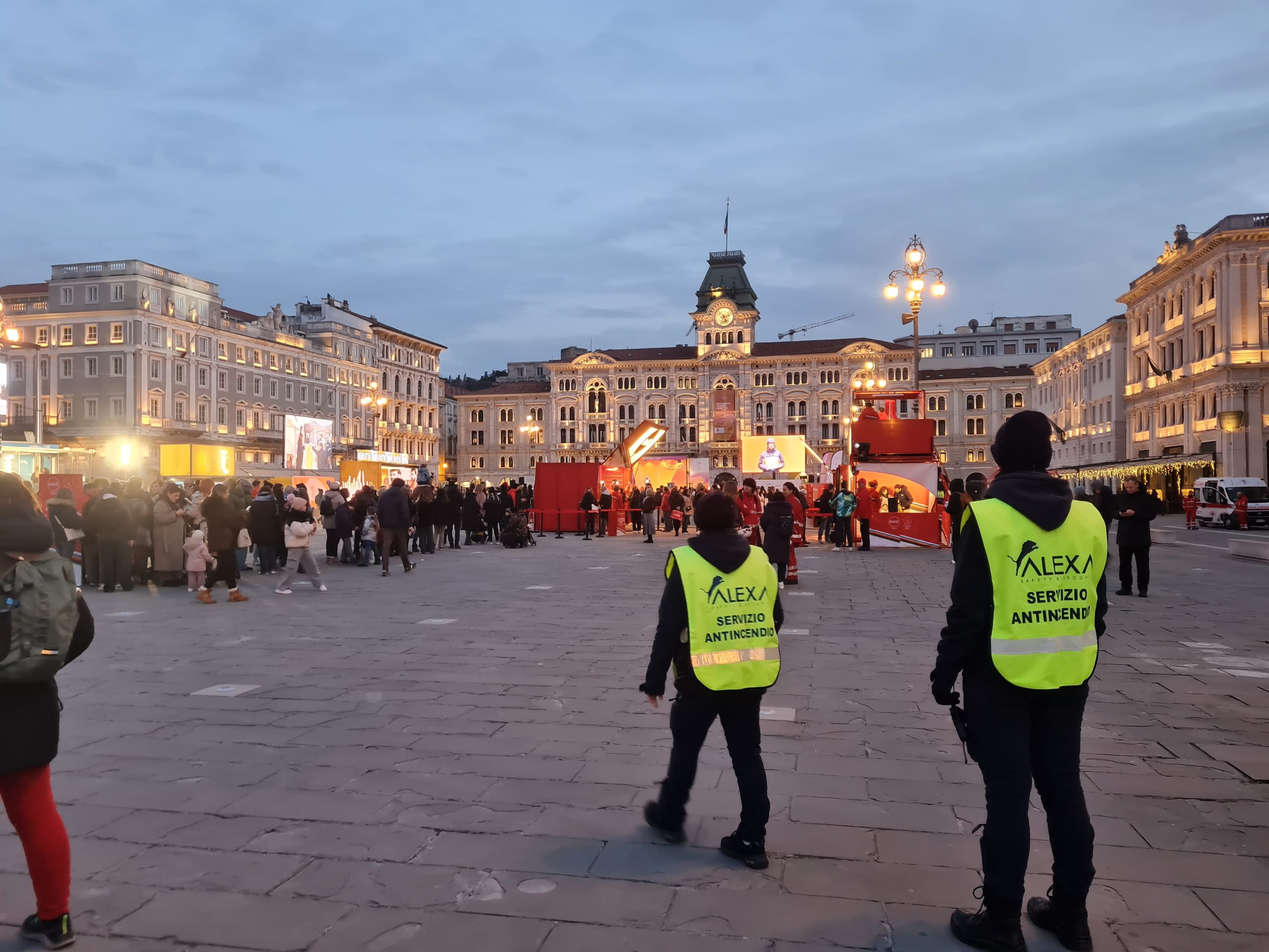 Arrivo della Torcia Olimpica in Piazza Unità d'Italia a Trieste